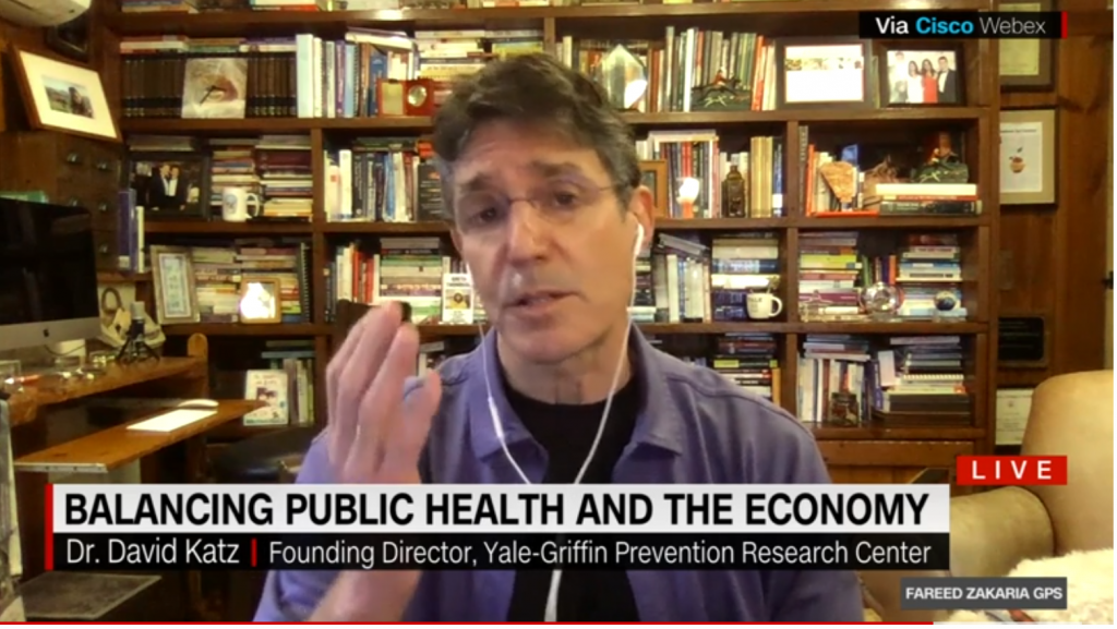 ﻿﻿Dr. Katz, interviewed remotely from his library by CNN's Fareed Zakaria GPS, recommends implementing a data-driven approach to public health policy.