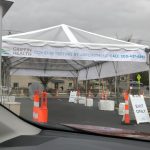 10' x 12' outdoor pavilion with sign: "Griffin Health Co-Vid-19 Testing by Appointment." Eerily, no people are in the scene.