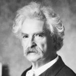 Black and white headshot of Mark Twain
